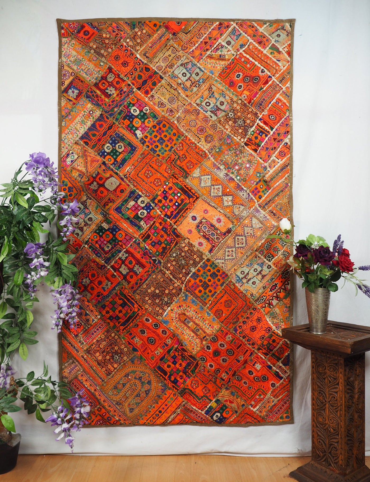 170x100 cm Vintage Bohemian orientalische Patchwork Wandbehang  Nr:21/6 Wandbehang Orientsbazar   