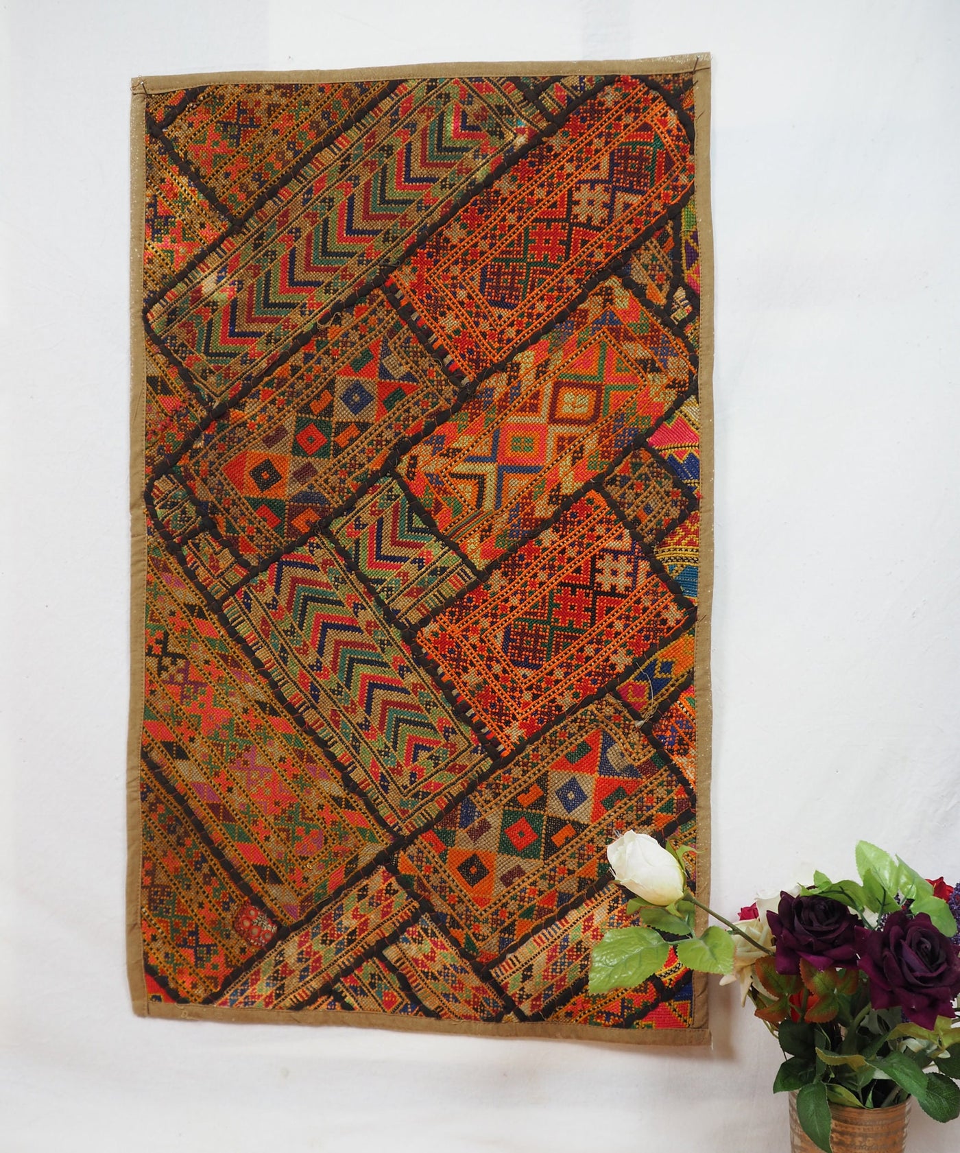 88x53 cm Vintage Bohemian orientalische Patchwork Wandbehang  Nr:21/2 Wandbehang Orientsbazar   