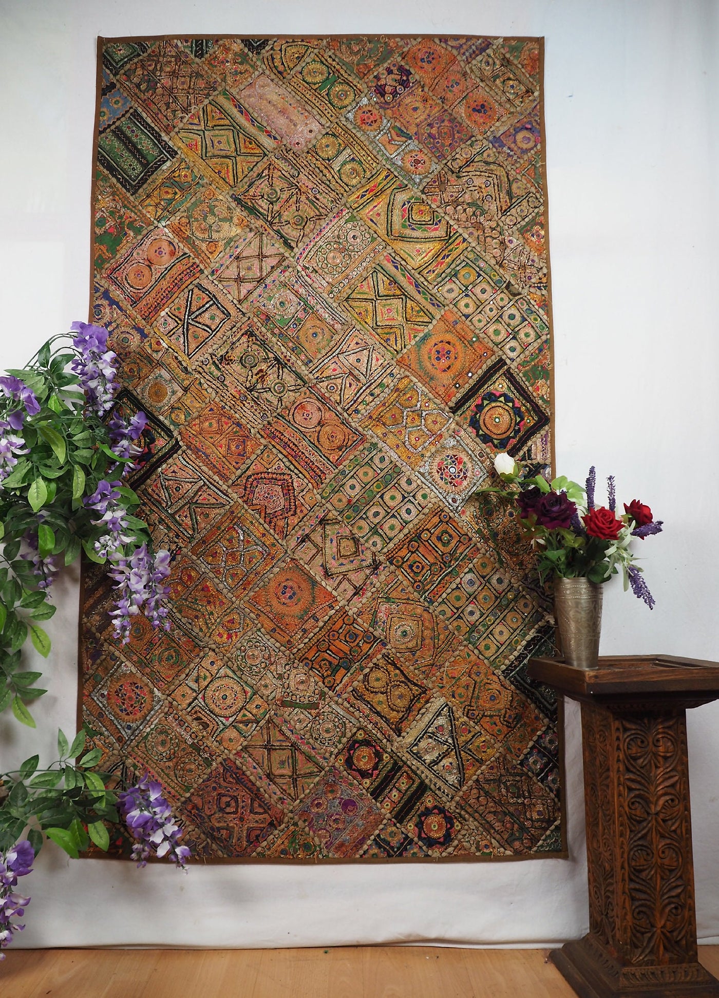 174x100 cm Vintage Bohemian orientalische Patchwork Wandbehang  Nr:21/8 Wandbehang Orientsbazar   