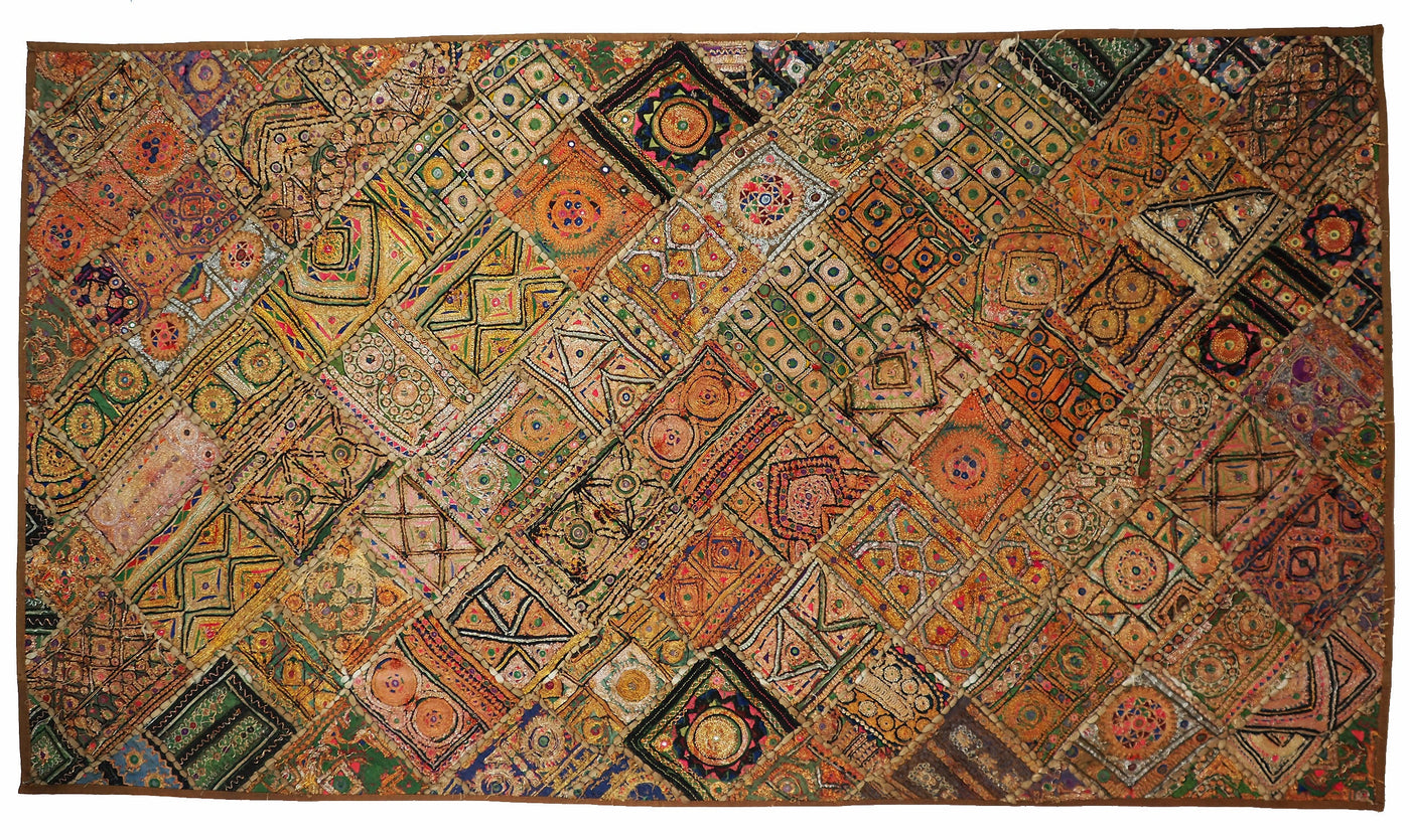 174x100 cm Vintage Bohemian orientalische Patchwork Wandbehang  Nr:21/8 Wandbehang Orientsbazar   