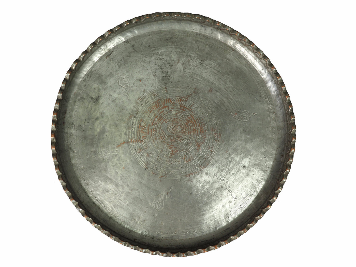 64 cm Ø antik osmanische islamische ägyptisch marokkanisch orient Kupfer tablett Teetisch Teller beisteltisch tisch aus Afghanistan No:1  Orientsbazar   