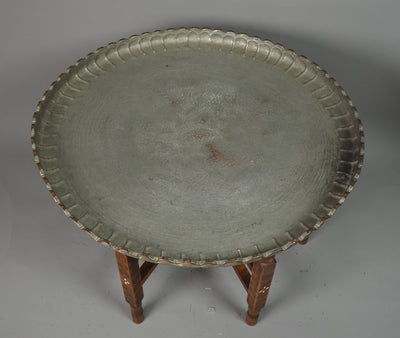 66 cm Ø antik osmanische islamische ägyptisch marokkanisch orient Kupfer tablett Teetisch Teller beisteltisch tisch aus Afghanistan No:21/6  Orientsbazar   