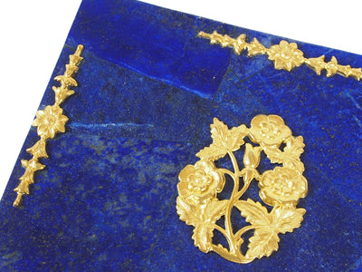 Extravagant Royal blau echt Lapis lazuli büchse Schmuck Dose schatulle mit messing Afghanistan No-18/30  Orientsbazar   
