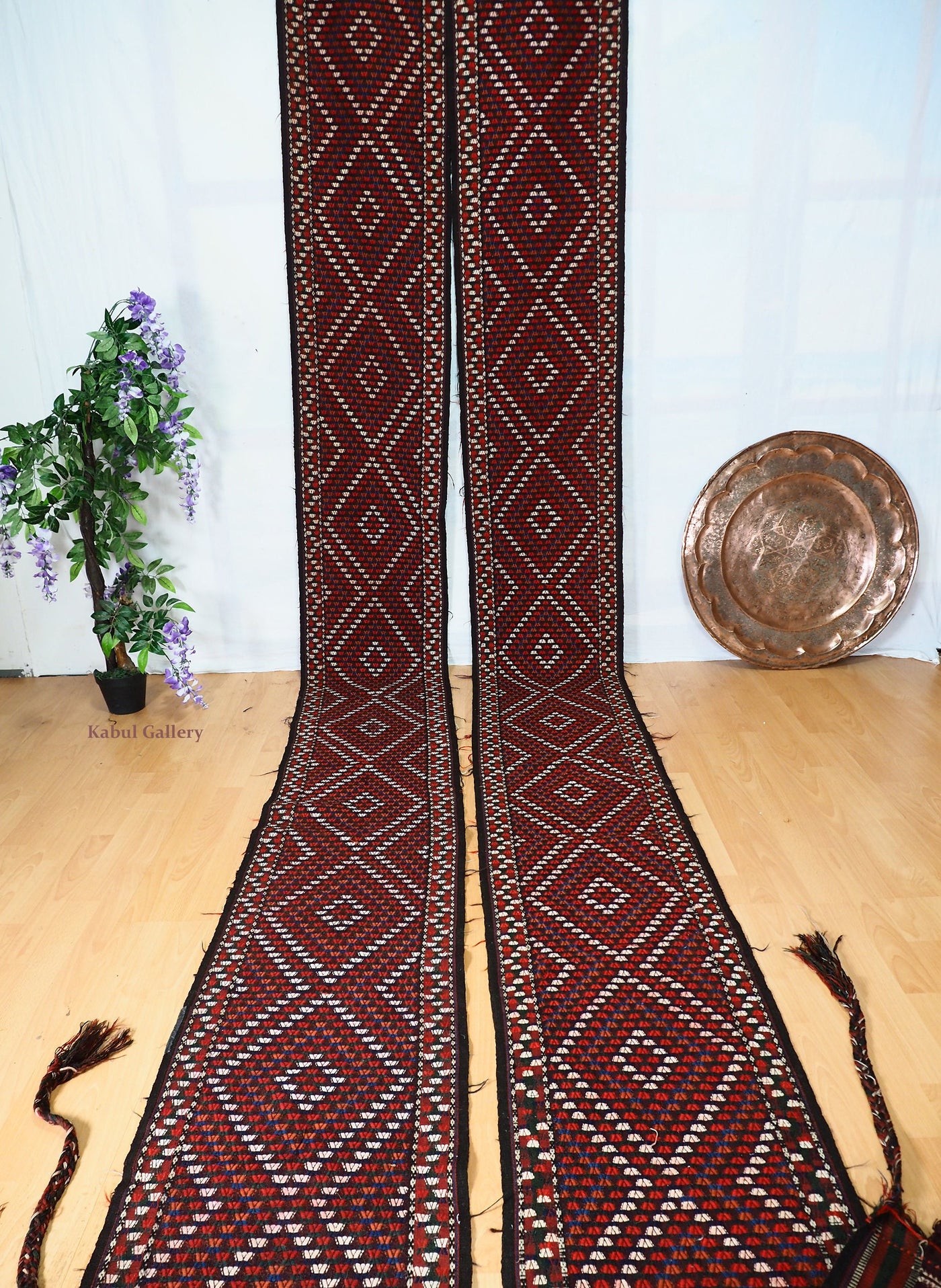 15,8 m x50 cm nomaden  Turkmen Buchara Jomud Kelim Jurte Zeltband 19jh Teppiche Orientsbazar   