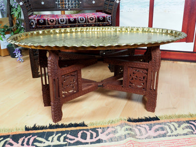 100x65 cm osmanisch ägyptisch marokkanisch orient Messing Tisch tablett Teetisch Teller beisteltisch Afghanistan syrien arabisch oval Nr:HH1  Orientsbazar   