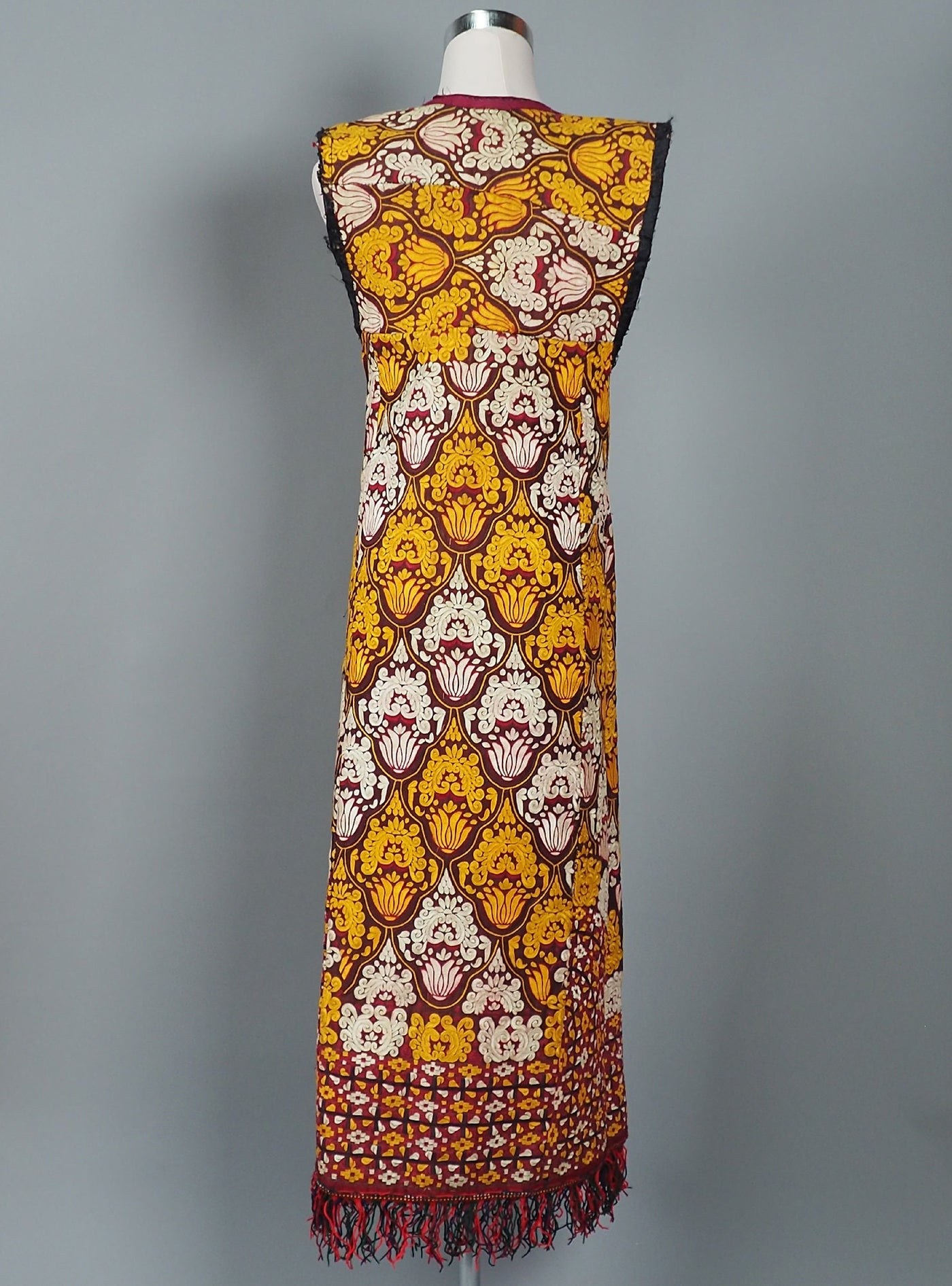 sehr seltener Turkmenische traditionelle nomaden Seide handbestickte Frauen Hochzeit Ärmellose Kleid Mantel Chirpy Chapan No:WL/E  Orientsbazar   