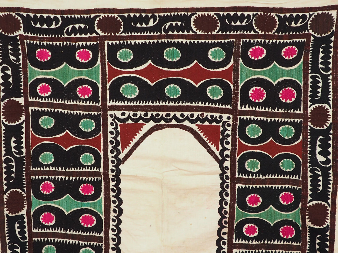 120x115 cm hand bestickte Suzani Stickerei uzbekische seiden suzani Wanddekoration decke Susani Gebetsdecke aus Afghanistan uzbekistan SZ-07 Textilien Orientsbazar   