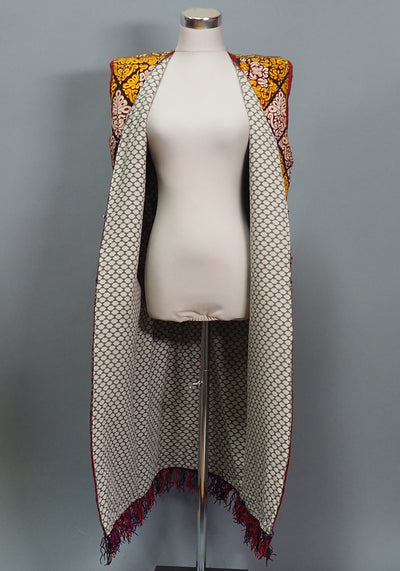 vintage und sehr seltene Turkmenische traditionelle nomaden Seide handbestickte Frauen Hochzeit Ärmellose Kleid Mantel Chirpy Chapan No:WL/A  Orientsbazar   