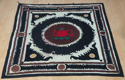 125x120 cm hand bestickte Suzani Stickerei uzbekische seiden suzani Wanddekoration decke Afghanistan uzbekistan SZ22B Textilien Orientsbazar   