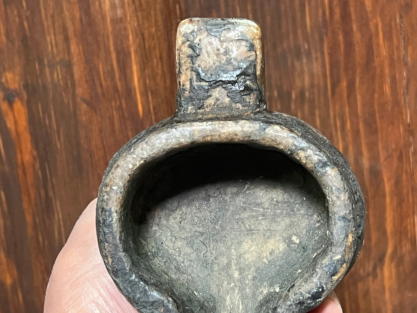 Sehr seltener geschnitzt alabaster Stein Öllampe aus Gazni Afghanistan No: K  Orientsbazar   