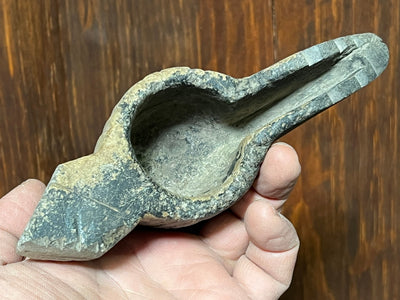 Sehr seltener geschnitzt alabaster Stein Öllampe aus Gazni Afghanistan No: 8  Orientsbazar   