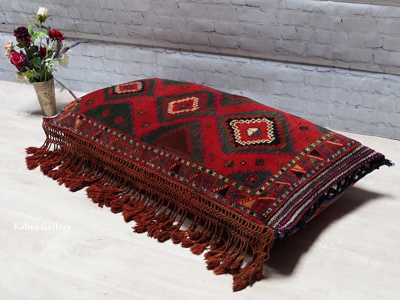 115x63 cm antik orient Afghan belochi Teppich nomaden sitzkissen bodenkissen  Bohemian cushion 1001-nacht Nr.22/10  Orientsbazar   