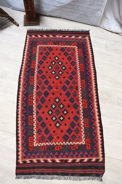 185x100 cm handgewebte nomaden orientt Kelim aus maimana nord Afghanistan  Nr:17 Teppiche Orientsbazar   