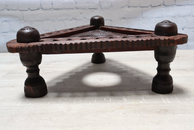 antik Massiv Teetisch Tisch beistelltisch Hocker side Table stool  3-eck  Orientsbazar   