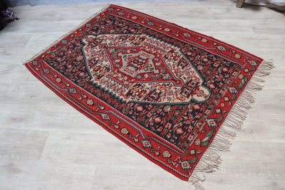 150x115 cm Antik handgewebte orient Teppich Nomaden kelim  saneh no:25 Teppiche Orientsbazar   