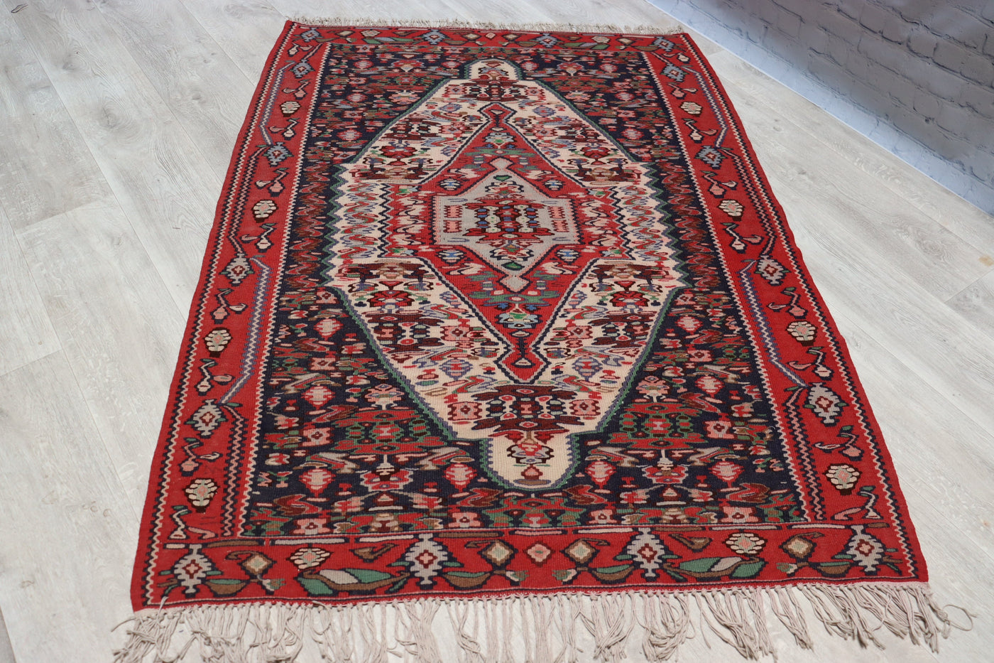 150x115 cm Antik handgewebte orient Teppich Nomaden kelim  saneh no:25 Teppiche Orientsbazar   