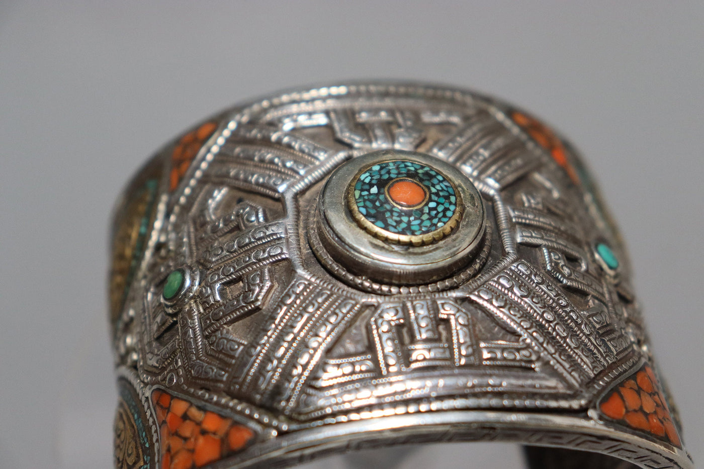 antik Silber türkis Karneol Nomaden Armreifen  armband Afghanistan Nr-17/375 armreifen Orientsbazar   