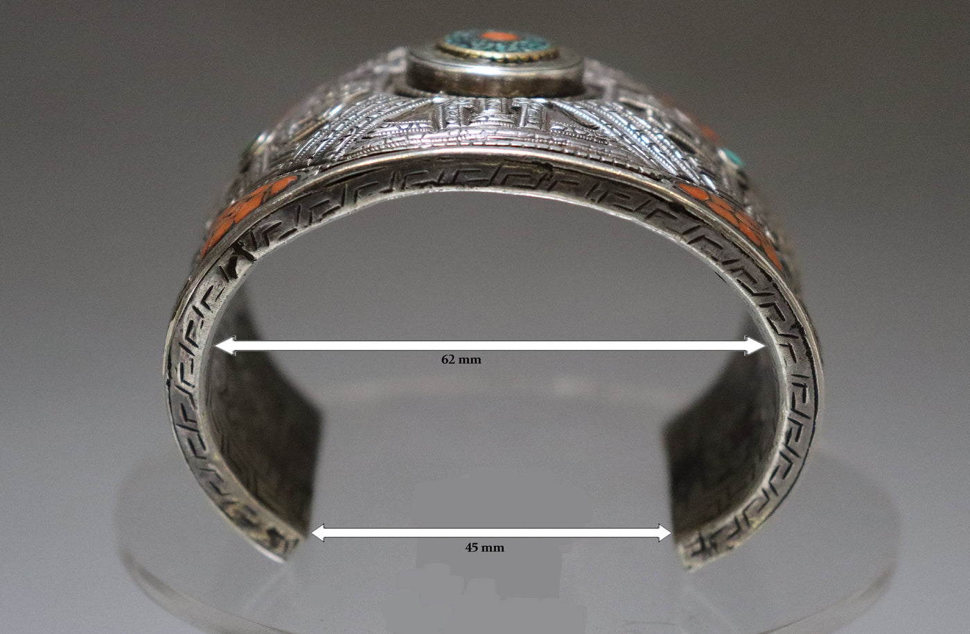 antik Silber türkis Karneol Nomaden Armreifen  armband Afghanistan Nr-17/375 armreifen Orientsbazar   