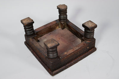 24x24 cm antik kleine Massiv holz handgeschnitze Teetisch Tisch beistelltisch Hocker  Swat-tal Pakistan 24  Orientsbazar   