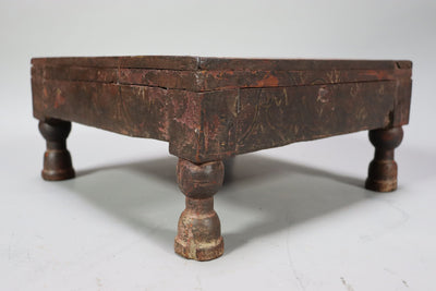 32x32 cm antik kleine Massiv holz handgeschnitze Teetisch Tisch beistelltisch Hocker  Swat-tal Pakistan F  Orientsbazar   