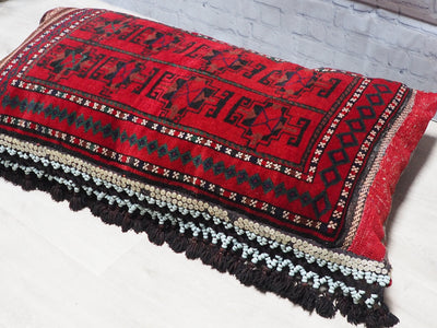 120x65 cm antik orient Afghan belochi Teppich nomaden sitzkissen bodenkissen  Bohemian cushion 1001-nacht Nr.22/2  Orientsbazar   