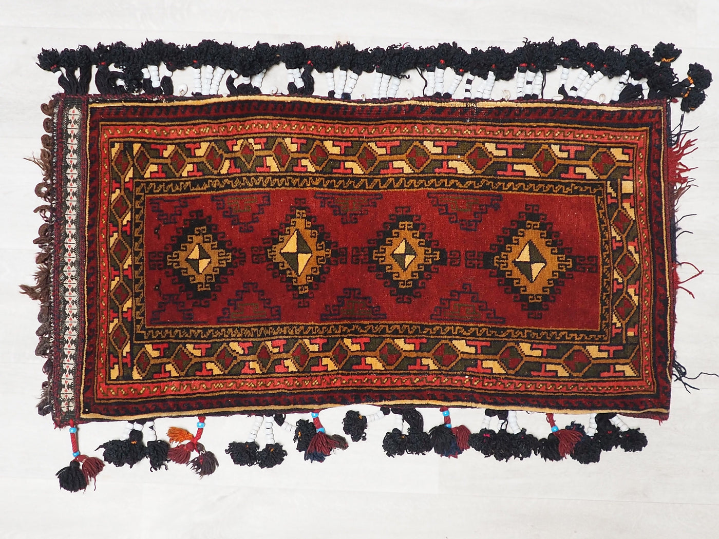 108x54 cm antik orient Afghan belochi Teppich nomaden sitzkissen bodenkissen  Bohemian cushion 1001-nacht Nr.22/3  Orientsbazar   