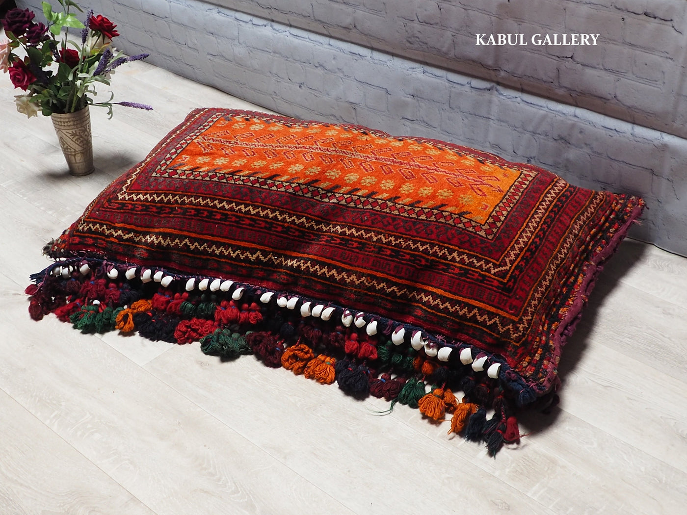 105x62 cm antik orient Afghan belochi Teppich nomaden sitzkissen bodenkissen  Bohemian cushion 1001-nacht Nr.22/4  Orientsbazar   