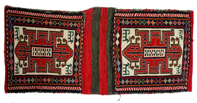 94x40 cm Antik orient Belotsch Teppich nomaden sitzkissen cushion Doppeltasche Satteltasche (Khorjin) Torba Belochistan Afghanistan Nr: 108  Orientsbazar   