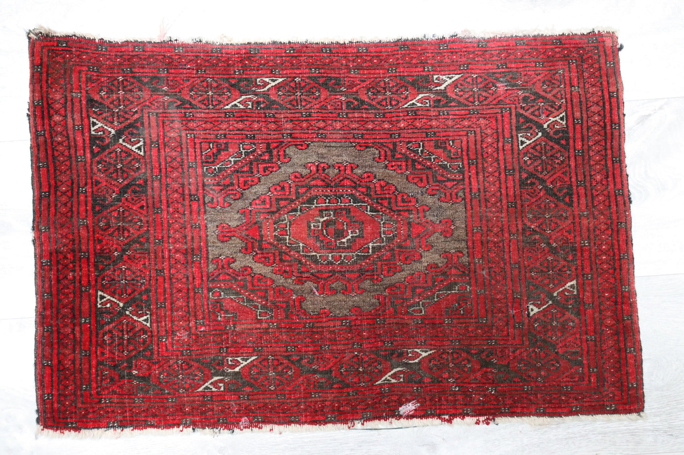 67x43 cm antik Seltener turkmen orientteppich Bukhara  Teppich Fußmatte 22/1  Orientsbazar   