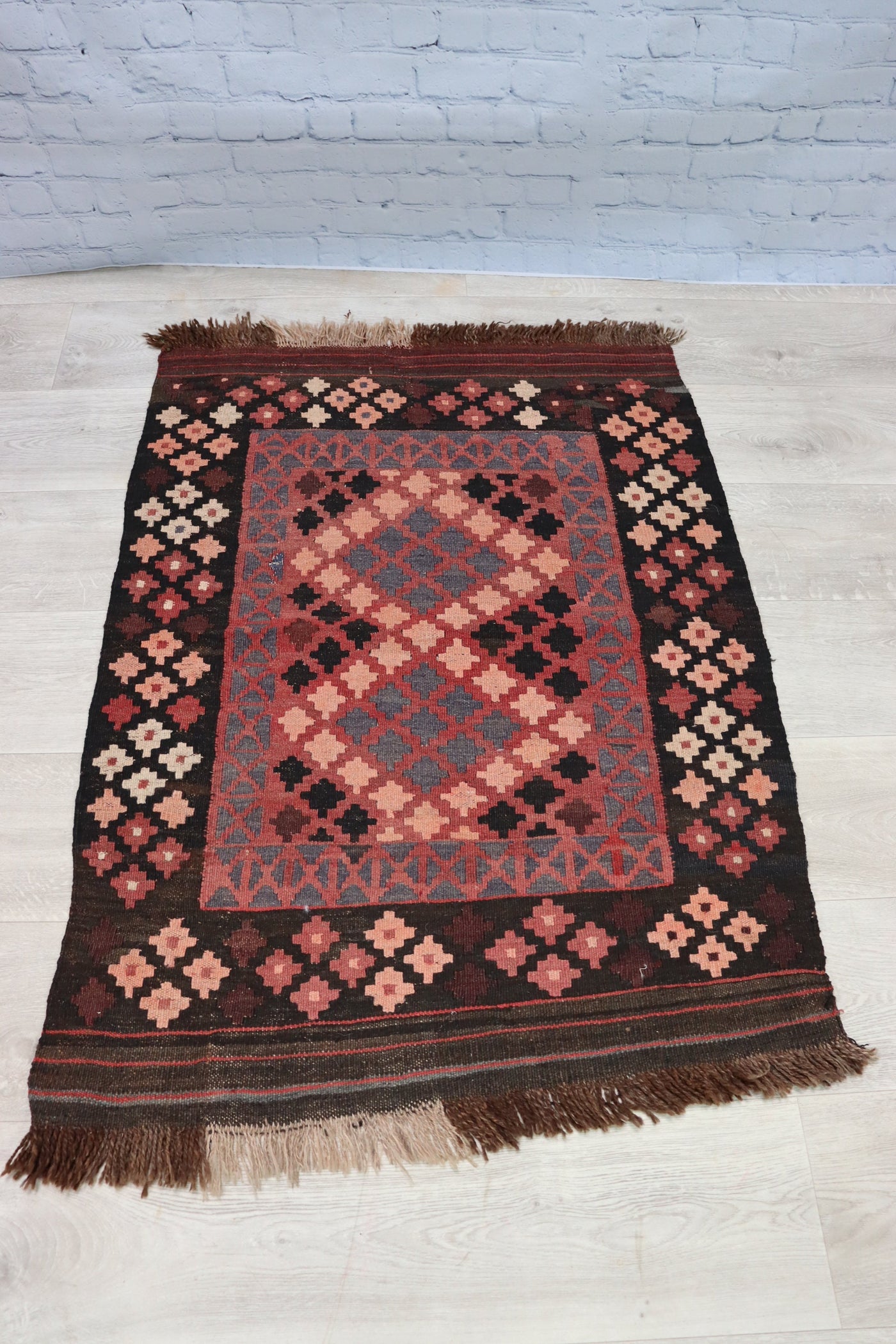 105x80 cm handgewebte nomaden orientt Kelim aus maimana nord Afghanistan  Nr:5 Teppiche Orientsbazar   