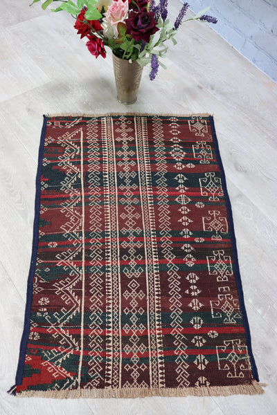71x50 cm Antik orient handgewebte Teppich Nomaden Balucsumakh kelim afghan Beloch kilim Nr-22/PK-18  Orientsbazar   