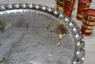 53 cm Ø osmanisch ägyptisch marokkanisch orient Messing Tisch tablett Teetisch Teller beisteltisch Afghanistan syrien arabisch  22  Orientsbazar   