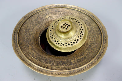 antik Massiv islamische Messing zweiteilige Waschgarnitur Kanne und Becken aus Afghanistan Nr:16/A  Orientsbazar   