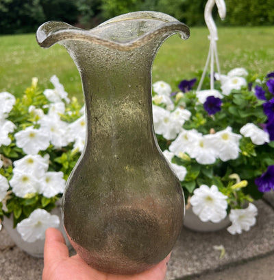 Handgefertigtes mundgeblasenes Braun Glas Vase Stadt Herat Afghanistan Nr:11  Orientsbazar   