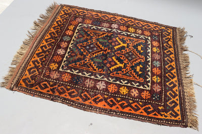 80x72 cm Antik orient handgeknüpfte Teppich Nomaden Belotsche teppich läufer galerie orientteppich  Orientsbazar   