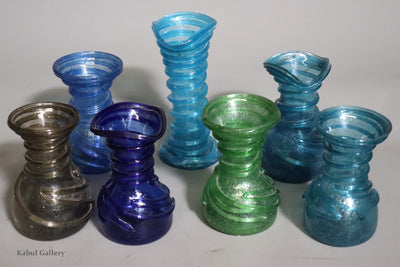Handgefertigtes mundgeblasenes Glas Vasen Stadt Herat Afghanistan 1-5 Vasen Orientsbazar   