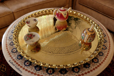 62 cm und 72 cm osmanisch ägyptisch marokkanisch orient Messing Tisch tablett Teetisch Teller beisteltisch Afghanistan syrien arabisch 26/30  Orientsbazar   