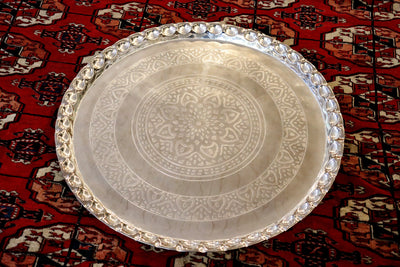62 cm und 72 cm osmanisch ägyptisch marokkanisch orient Messing Tisch tablett Teetisch Teller beisteltisch Afghanistan syrien arabisch 26/30  Orientsbazar   