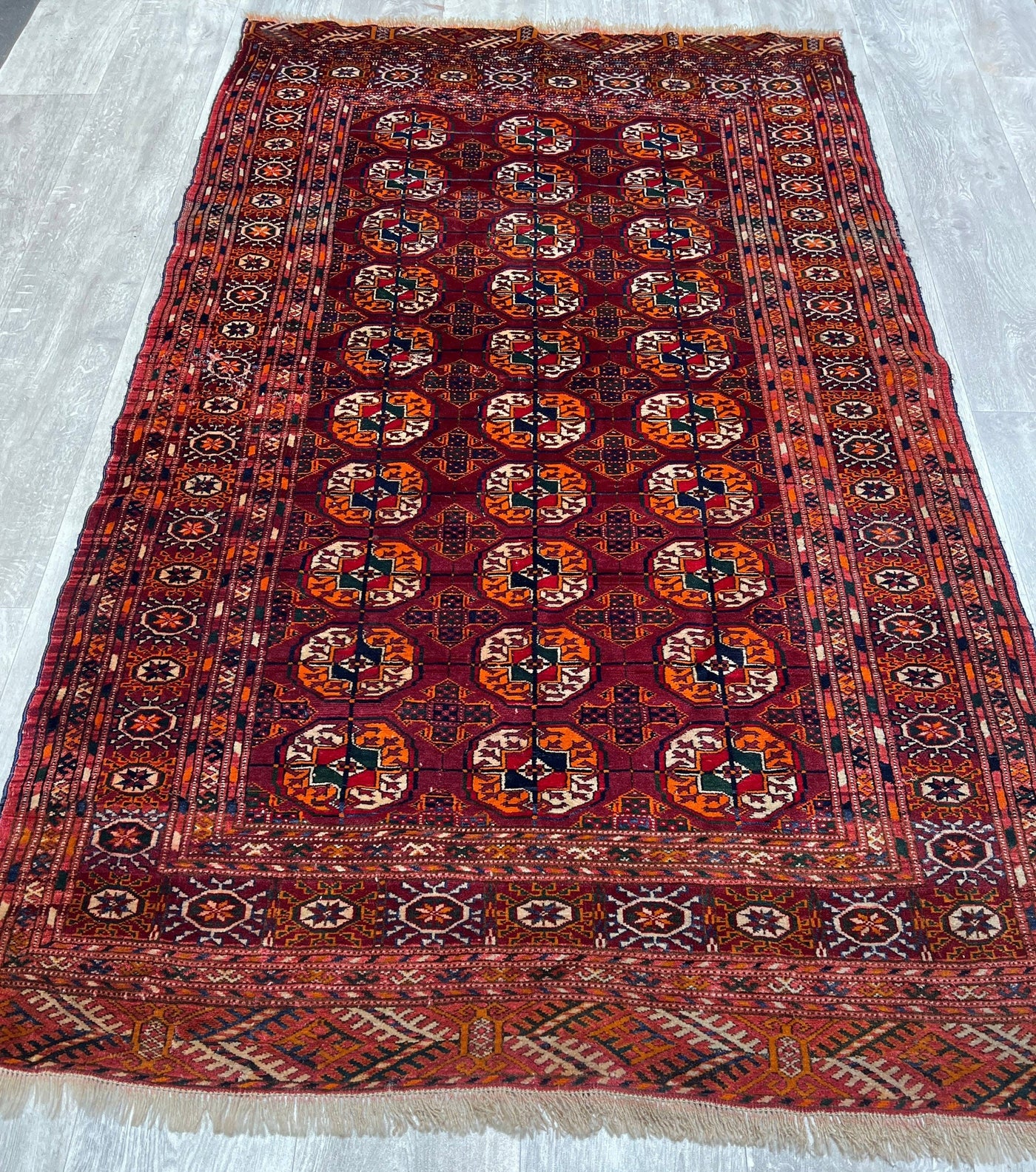 200x115 cm antik Seltener turkmen Buchara orientteppich tekke Teppich um 1900 Jh. Nr:22/5  Orientsbazar   