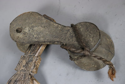 Antik 19. Jh. Pakistan Swat Valley handgefertigte Holz geschnitzte Sandale Nuristan Afghanistan Schuhe Nr.: A  Orientsbazar   