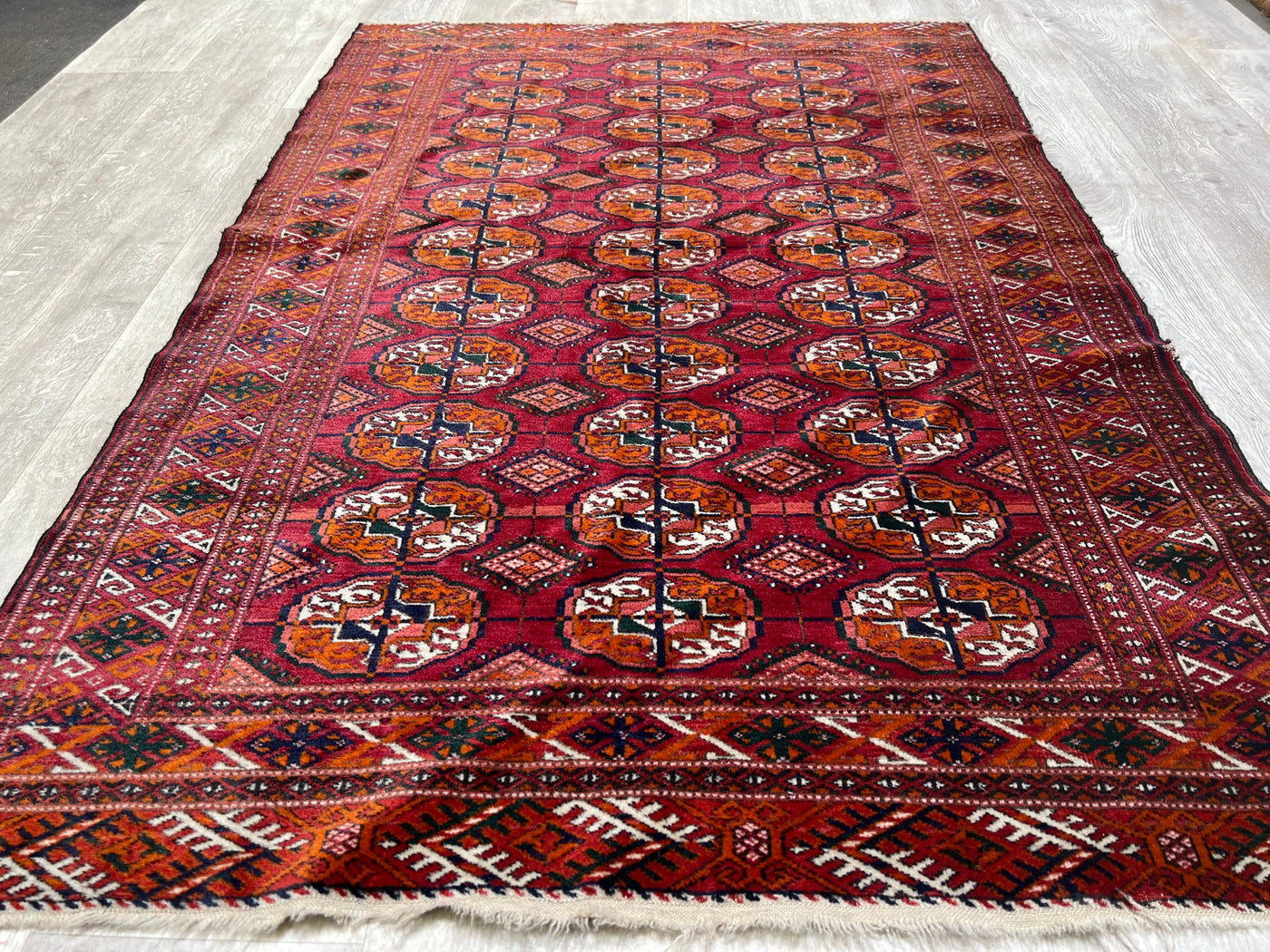 155x103 cm antik Seltener turkmen Buchara orientteppich tekke Teppich um 1900 Jh. Nr:22/4  Orientsbazar   