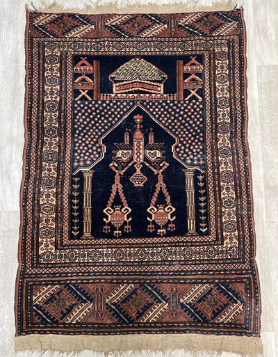 135x85 cm antik islamische handgeknüpfte Beshir Turkmen Saf Moschee Gebetsteppich janamaz wandteppich  جائے نماز Jaye Namaz  سجاجيد  Orientsbazar   