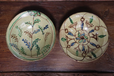 Set von 2 Stück seltener handgefertigt islamische Tonschalen Töpferschale Teller Keramik aus  Swat-Tal Pakistan und Südafghanistan Nr. 22/1 Keramik Orientsbazar   