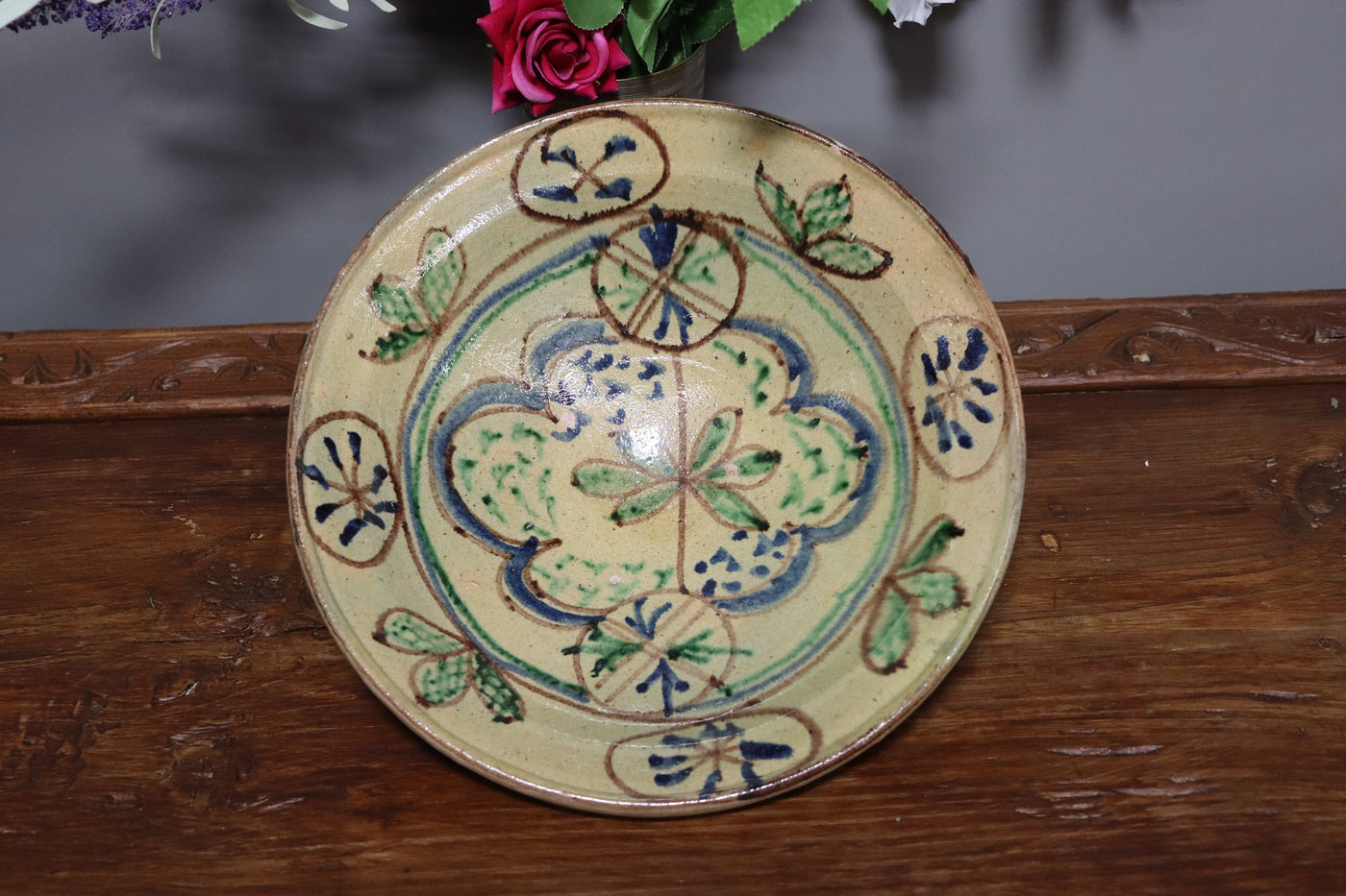 Set von 2 Stück seltener handgefertigt islamische Tonschalen Töpferschale Teller Keramik aus  Swat-Tal Pakistan und Südafghanistan Nr. 22/3 Keramik Orientsbazar   