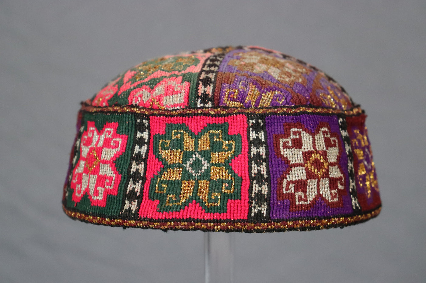 antik und sehr seltener nomaden usbekische  Kinder Hut Mütze mit Stickerei  aus Afghanistan  Nr:22/3  Orientsbazar   