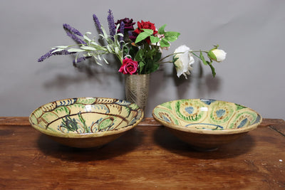 Set von 2 Stück seltener handgefertigt islamische Tonschalen Töpferschale Teller Keramik aus  Swat-Tal Pakistan und Südafghanistan Nr. 22/2 Keramik Orientsbazar   