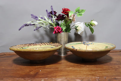 Set von 2 Stück seltener handgefertigt islamische Tonschalen Töpferschale Teller Keramik aus  Swat-Tal Pakistan und Südafghanistan Nr. 22/6 Keramik Orientsbazar   