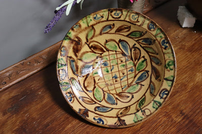 1 Stück seltener handgefertigt islamische Tonschalen Töpferschale Teller Keramik aus  Swat-Tal Pakistan und Südafghanistan Nr. 22/8 Keramik Orientsbazar   
