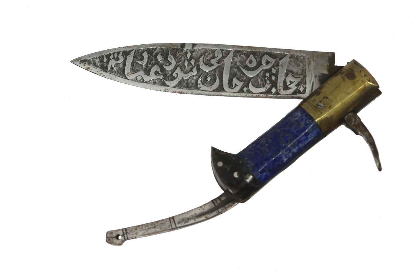 Messer Dolch Klappmesser Khyber-messer Lohar Lapis Lazuli-Griff aus Afghanistan pakistan Nr:22/A  Orientsbazar   