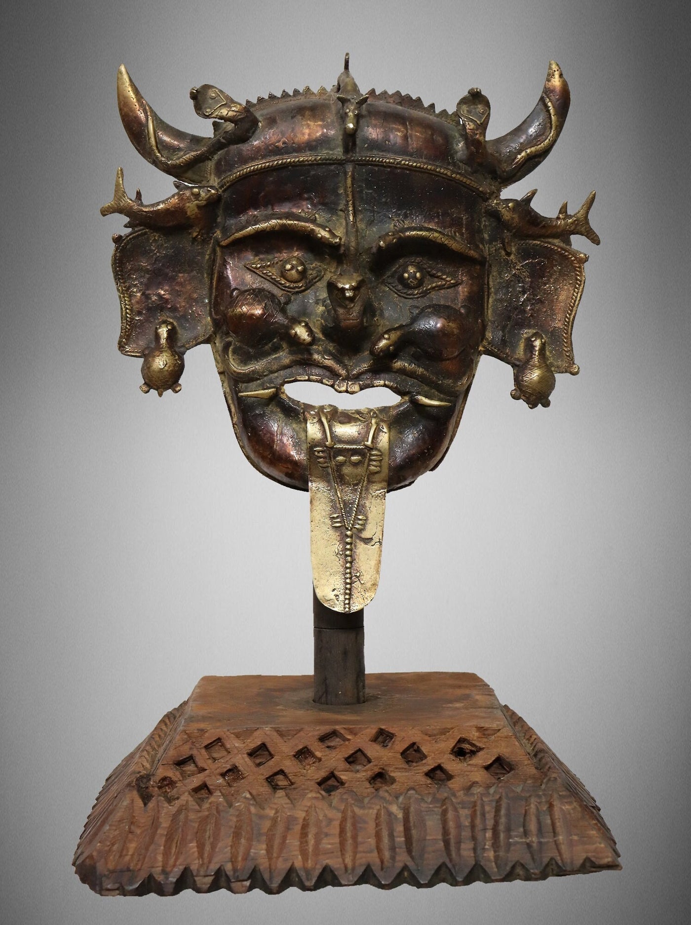 Exotic India Yamantaka Bronze maske (Tibetan buddhistische Gottheit)  Orientsbazar   